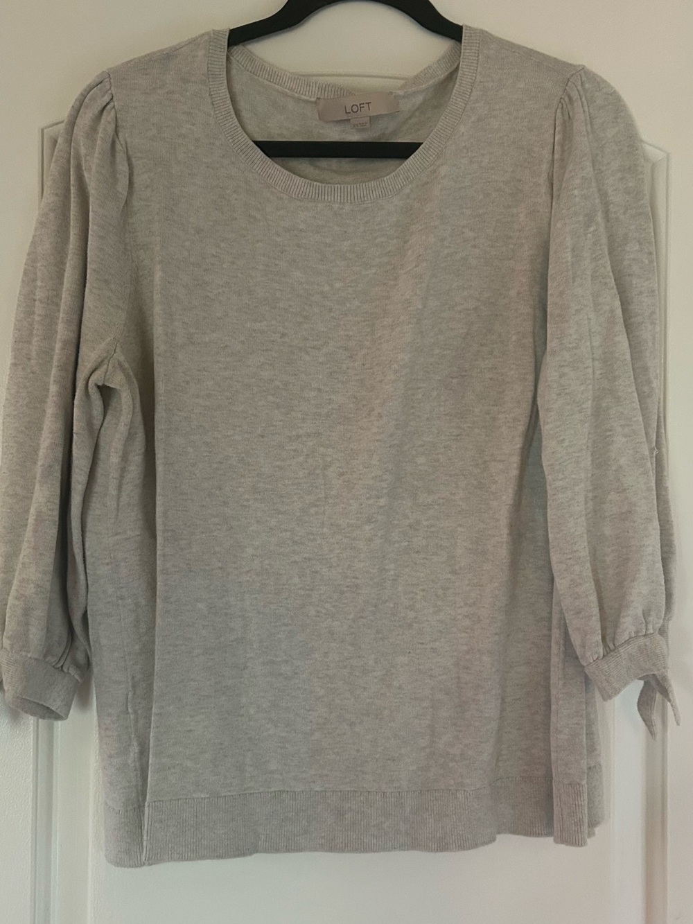 LOFT Light Gray Crewneck Sweater